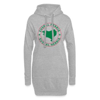Basques, Euskal Herria, Basken - Hoodie-Kleid - Grau meliert - Vorne