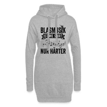 Blasmusik ist wie Sport Musikverein Musiker - Hoodie-Kleid - Grau meliert - Vorne