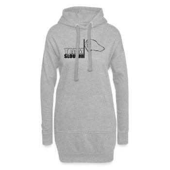 TEAM Sloughi Hunde Hund Windhunde Wilsigns - Hoodie-Kleid - Grau meliert - Vorne