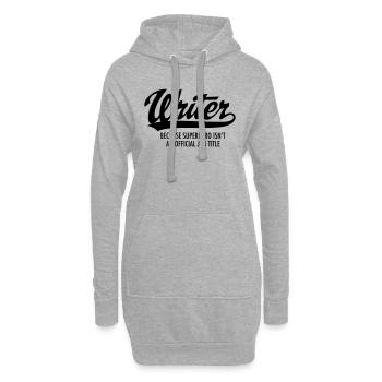 Writer - Superhero - Hoodie-Kleid - Grau meliert - Vorne