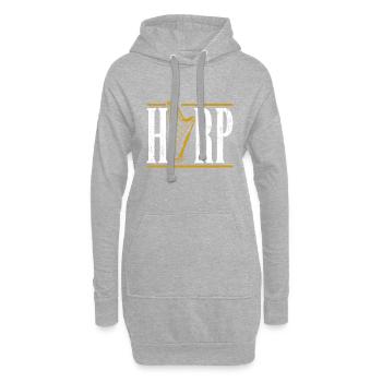Harfe - Hoodie-Kleid - Grau meliert - Vorne