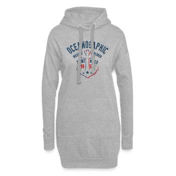 Oceanographic St Malo Wildlife explorer - Sweat-shirt à capuche long Femme - gris chiné - Devant
