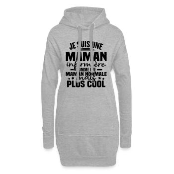 Je suis une maman infirmière - Sweat-shirt à capuche long Femme - gris chiné - Devant
