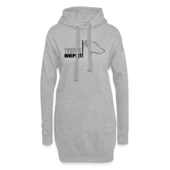 TEAM Whippet Chien Chien Lévriers Wilsigns - Sweat-shirt à capuche long Femme - gris chiné - Devant