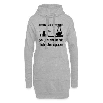 Chimistes - Sweat-shirt à capuche long Femme - gris chiné - Devant