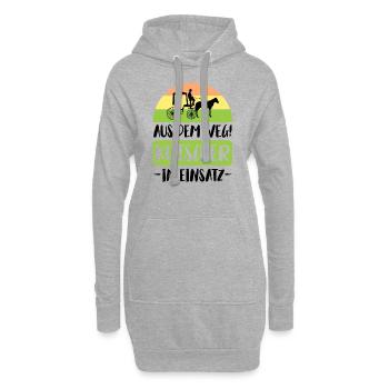Kutscher Kutsche Pferdekutscher Kutschieren - Hoodie-Kleid - Grau meliert - Vorne