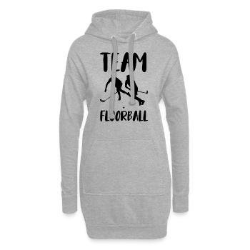 Floorball - Hoodie-Kleid - Grau meliert - Vorne