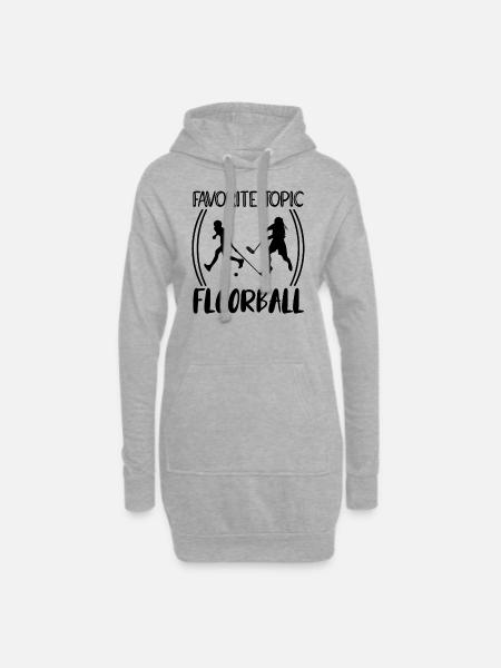Floorball Unihockey Feldhockey Hallenhockey - Hoodie-Kleid - Grau meliert