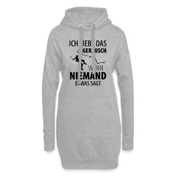 Eisklettern Eiskletterer Eispickel - Hoodie-Kleid - Grau meliert - Vorne