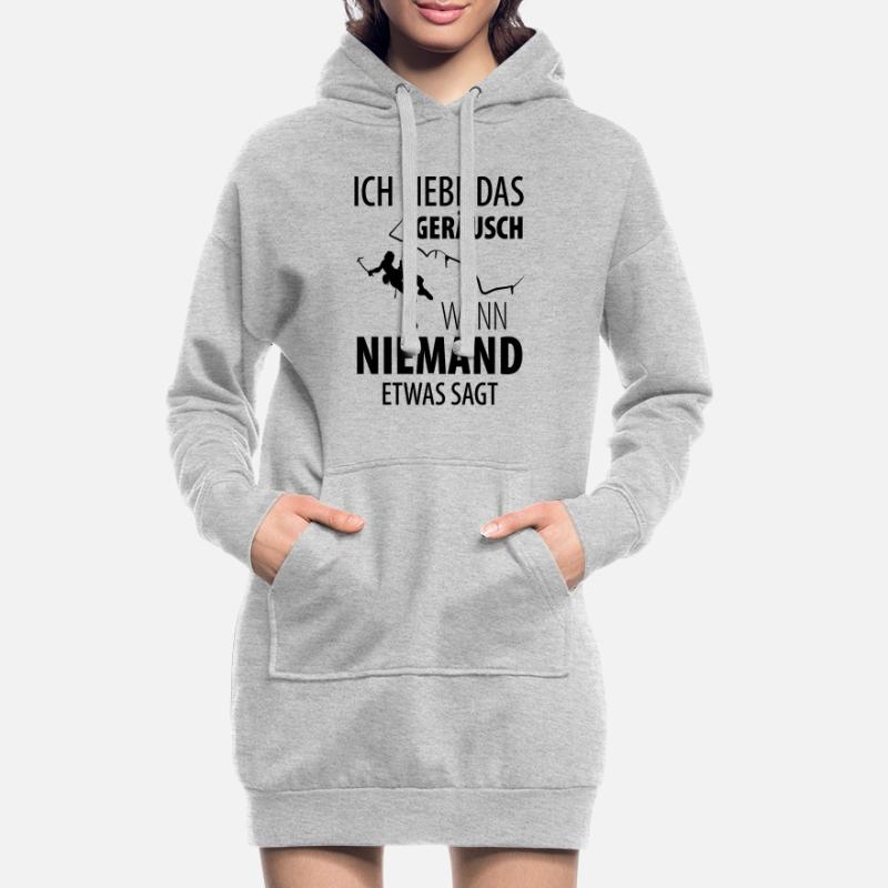 Eisklettern Eiskletterer Eispickel Hoodie-Kleid