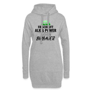 Bio Biobauer Grün Landwirt Bauer Landwirtschaft - Hoodie-Kleid - Grau meliert - Vorne