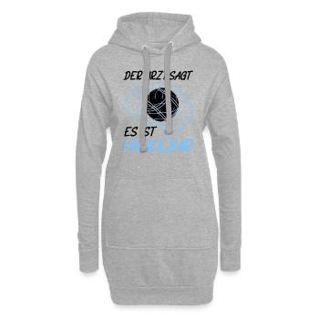 Boule Petanque Boccia Boules - Hoodie-Kleid - Grau meliert - Vorne