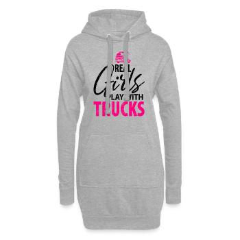 Conducteurs routiers chauffeurs routiers femmes - Sweat-shirt à capuche long Femme - gris chiné - Devant