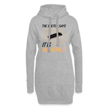 Mundharmonika Mundharmonikaspieler - Hoodie-Kleid - Grau meliert - Vorne
