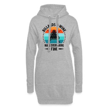Pool Billard Queue Billardspieler Retro Vintage - Hoodie-Kleid - Grau meliert - Vorne