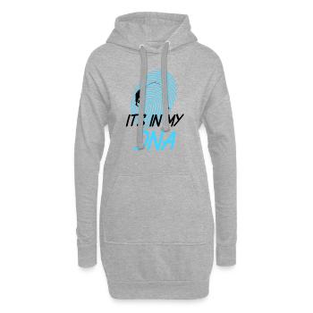 Pêche pêche pêche hommes hommes père - Sweat-shirt à capuche long Femme - gris chiné - Devant