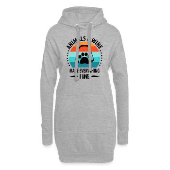 Tierarzt Haustier Tierpfleger Tierarzthelfer - Hoodie-Kleid - Grau meliert - Vorne
