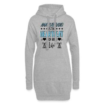 Amateur Radio Radio Radio Radio Radio Amateur Vintage - Sweat-shirt à capuche long Femme - gris chiné - Devant