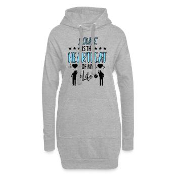 Boule Petanque Boccia Boules - Hoodie-Kleid - Grau meliert - Vorne