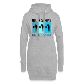Boule Petanque Boccia Boules - Hoodie-Kleid - Grau meliert - Vorne