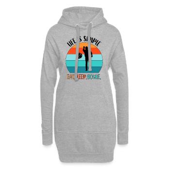 Boule Petanque Boccia Boules - Hoodie-Kleid - Grau meliert - Vorne