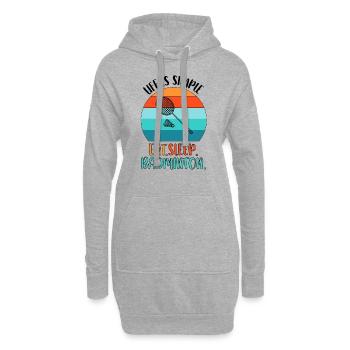Badminton Badminton Badminton Joueur - Sweat-shirt à capuche long Femme - gris chiné - Devant