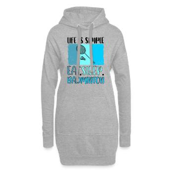Badminton Badminton Badminton Joueur - Sweat-shirt à capuche long Femme - gris chiné - Devant