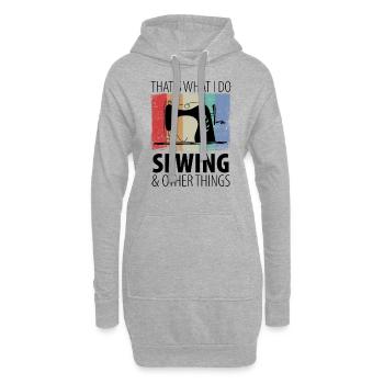 Nähen Nähmaschine - Hoodie-Kleid - Grau meliert - Vorne