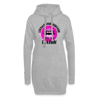 Straßenbahnfahrer Straßenbahn Stadtbahn Tram - Hoodie-Kleid - Grau meliert - Vorne