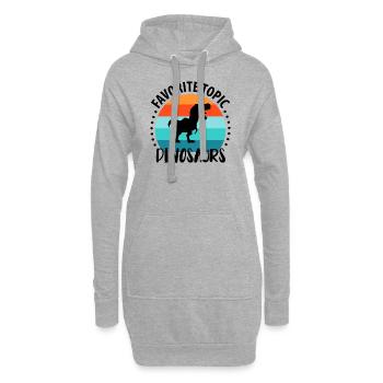 Paléontologie Dinosaures - Sweat-shirt à capuche long Femme - gris chiné - Devant