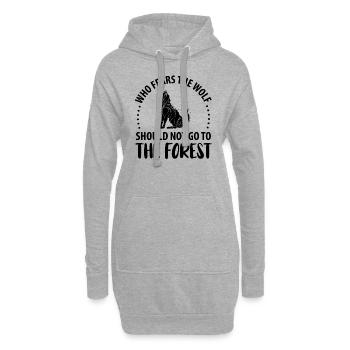 Wolf Wolves Wolf Pack - Hoodie Dress - heather grey - Front