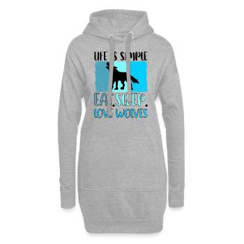 Wolf Wolves Wolf Pack - Hoodie Dress - heather grey - Front