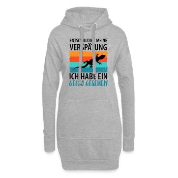 GECKO - Hoodie-Kleid - Grau meliert - Vorne