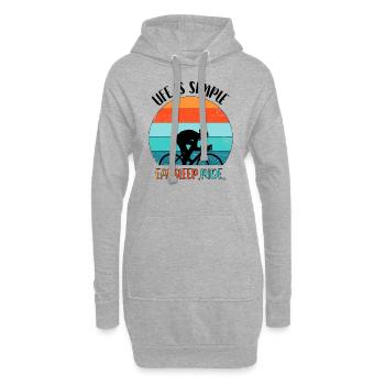 Fahrradsport Rennrad Fahrrad Gravel Zeitfahrrad - Hoodie-Kleid - Grau meliert - Vorne