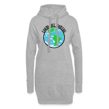 Naturschutz Klima Naturschützer Meer - Hoodie-Kleid - Grau meliert - Vorne