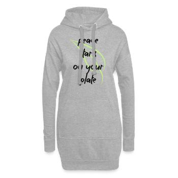 Vegan Veganer Tierschutz Vegetarier Vegetarisch - Hoodie-Kleid - Grau meliert - Vorne