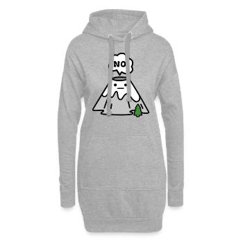 Volca-no - Hoodie-Kleid - Grau meliert - Vorne