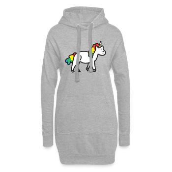 Unicorn - Hoodie-Kleid - Grau meliert - Vorne
