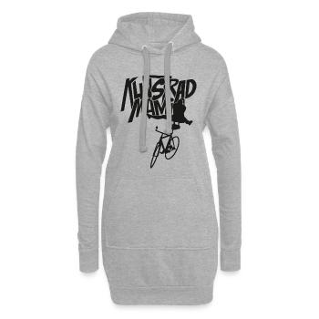 Kunstrad, Kunstradfahren, Hallenradsport, Mami - Hoodie-Kleid - Grau meliert - Vorne