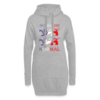 NORMANDIE / NORMAL Louis RUNEMBERG © Adagp - Sweat-shirt à capuche long Femme - gris chiné - Devant