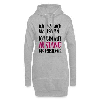 Ich bin mit Abstand der Geilste hier - Hoodie-Kleid - Grau meliert - Vorne