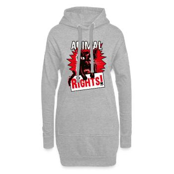 ANIMAL RIGHTS - Hoodie Dress - heather grey - Front