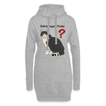 Schroedingers Katze? - Hoodie-Kleid - Grau meliert - Vorne