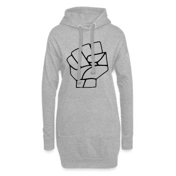 Freedom - Sweat-shirt à capuche long Femme - gris chiné - Devant