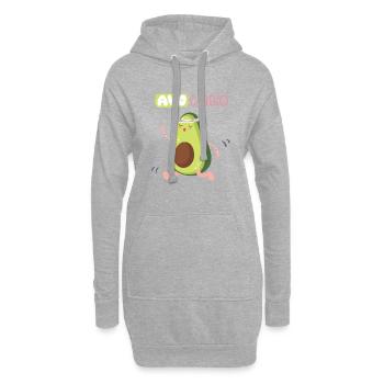 Avo Cardio Humor Sport - Hoodie-Kleid - Grau meliert - Vorne