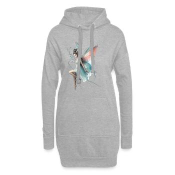 Fee Märchenwelt Geschenk - Hoodie-Kleid - Grau meliert - Vorne