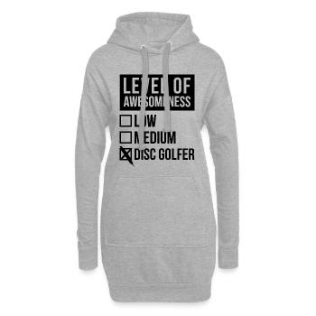 Discgolf - Hoodie-Kleid - Grau meliert - Vorne