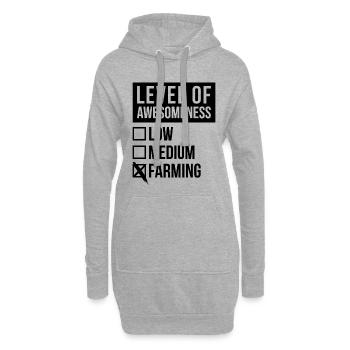 agriculture - Sweat-shirt à capuche long Femme - gris chiné - Devant