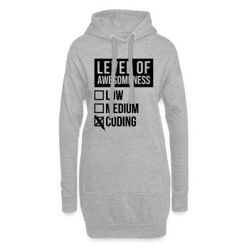 Coding - Hoodie Dress - heather grey - Front