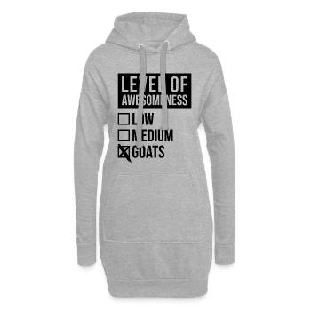 chèvre - Sweat-shirt à capuche long Femme - gris chiné - Devant